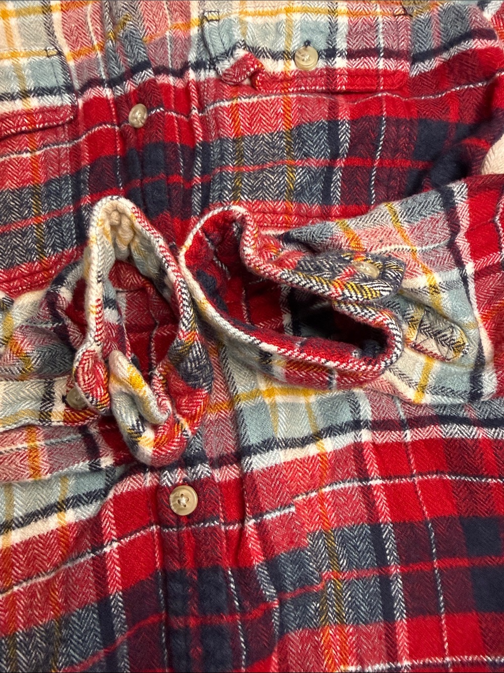 American Eagle Outfitters Amazingly Soft Classic Fit Red Plaid Flannel - Picture 9 of 10